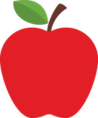 Simple Apple in flat style. Vector