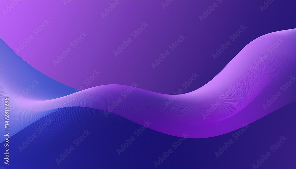 Wall mural simple gradient purple abstract background with smooth waves and curves flowing abstract purple wave