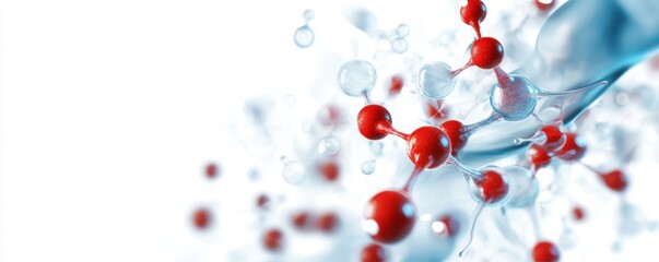 Close-up view of vibrant molecular structures showcasing the interaction of atoms, ideal for science and education visuals.