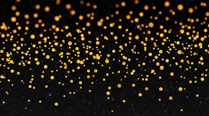 Abstract background with many small glowing golden dots on a dark surface.