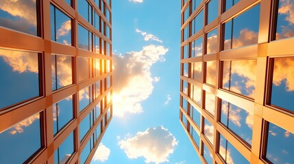 Skyscrapers Reaching Towards the Sky