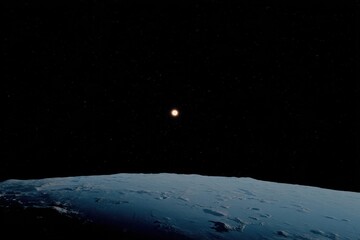 Earthrise Over the Moon’s Horizon