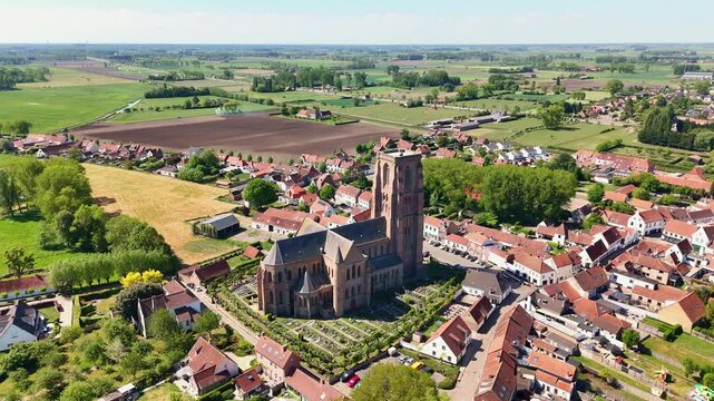 Cinematic Series Around Lissewege Church &ndash; Dynamic Aerials by FlyLens