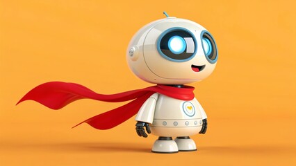 Fototapeta premium Funny cartoon robot android