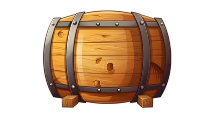 Vintage Cartoon Beer Barrel Vector Illustration for Bar and Pub Themes