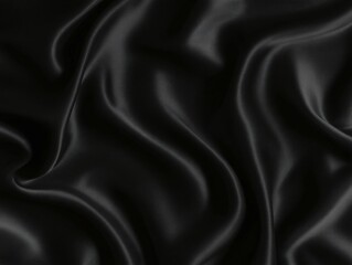 Fototapeta premium Dark fabric with soft folds and subtle highlights creates a luxurious texture.