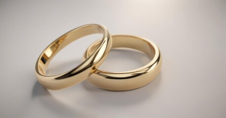 Close-up of two gold wedding rings interlocked ,  elegance,  promise