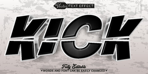 Karate Kick Vector Editable Text Effect Template