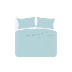 Top view of a single bed and a double bed. Interior design furniture template