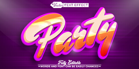 Party Vector Editable Text Effect Template
