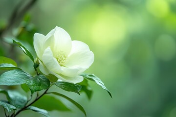 Soft white flower in nature