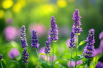 Fototapeta premium Lavender blossoms in sunlight