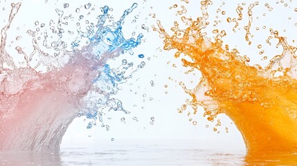 Water and Juice Splashes