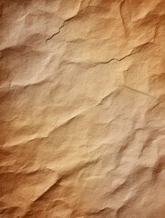 Textured Crumpled Brown Paper Background