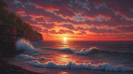 Dramatic coastal sunset (1)