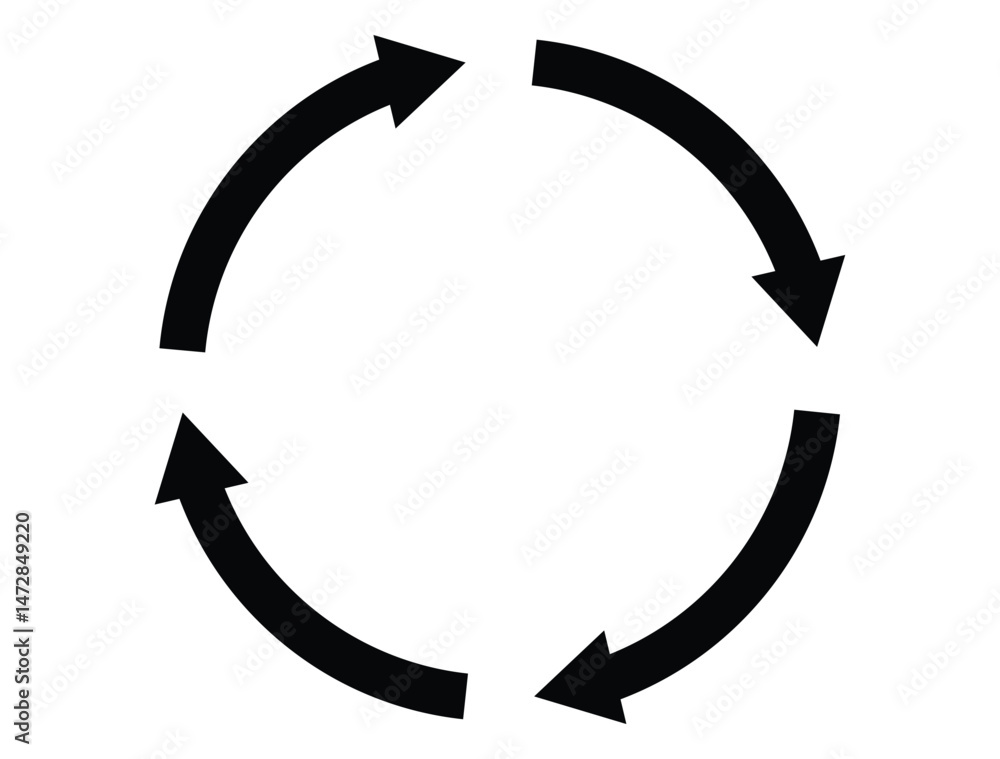 Poster circular arrow icon, refresh, reload arrow icon symbol sign. rotation arrow icon. repeat arrow butto