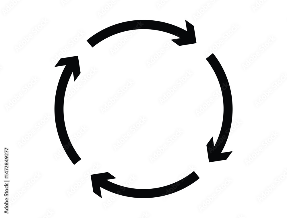 Poster circular arrow icon, refresh, reload arrow icon symbol sign. rotation arrow icon. repeat arrow butto