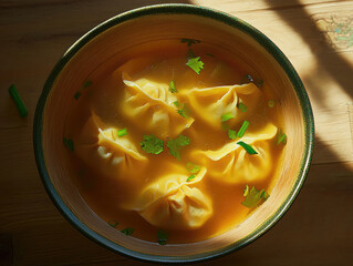 Soup dumplings in a bowl