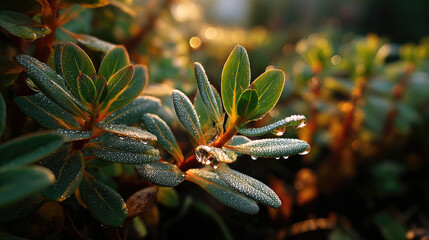 Close up view of plant foliage