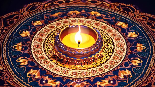 Diwali wishes with diya lights