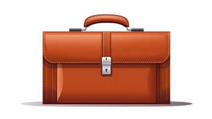 Professional Business Briefcase Flat Icon Isolated Cartoon Vector Illustration for Marketing