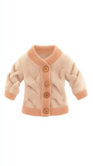 Beige knit cardigan for babies and kids