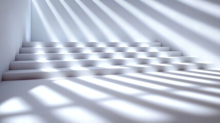 White Staircase with Shadows