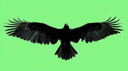 Obraz premium A flying bird with its wings spread wide