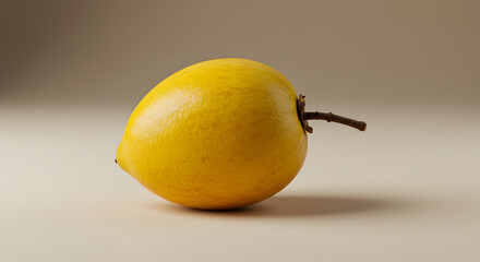 Studio Shot Of a Ripe Canistel Fruit Isolated On Neutral Background