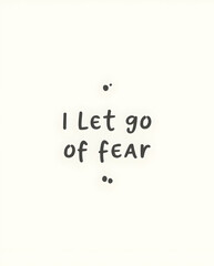 I Let Go of Fear Quote