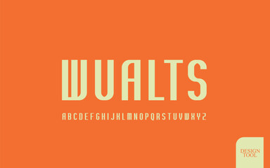 Fototapeta premium Modern Retro Tall Sans Serif Font for Branding Posters Logos and T-shirt Design 