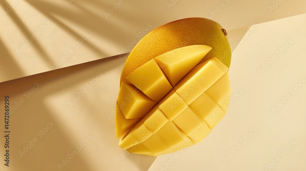 Poster a slice of cheese atop another slice of cheese on top of yet another slice of cheese, all resting on