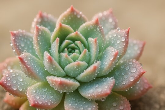 Close-up of a green succulent covered in fresh dew drops, highlighting natural texture and morning freshness.


1/2








