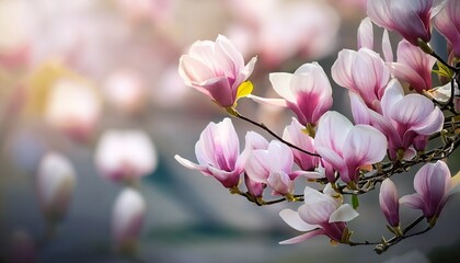 beautiful magnolia flowers generative ai