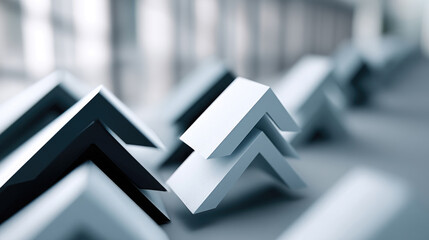 Abstract shapes represent growth and success