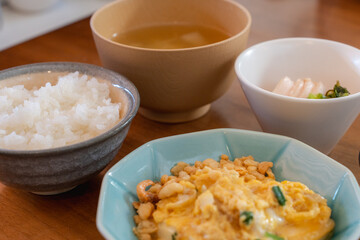 豆腐と納豆のヘルシー和朝食セット