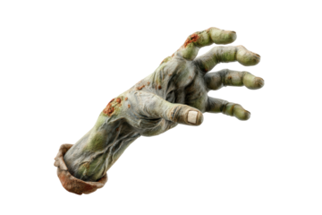 PNG Creepy zombie hand with tattered sleeve reaching out