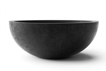 Dark grey, rounded bowl