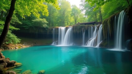 Obraz premium waterfall in the forest