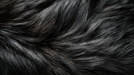 Naklejka premium Luxurious black fur texture