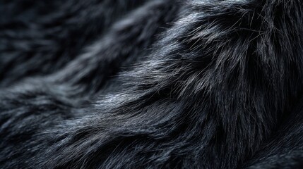 Naklejka premium Luxurious black fur texture