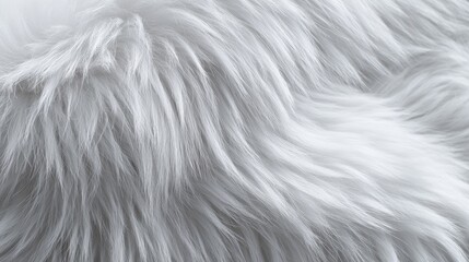 Obraz premium Soft white fur texture