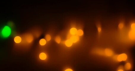 Many lights that are glowing in the dark