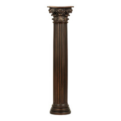 Fototapeta premium Ornate Corinthian column with detailed carvings and vertical fluting.