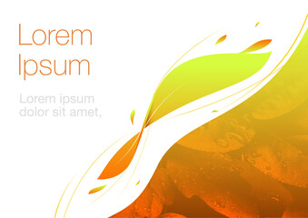 vector presentation folder banner template with organic theme