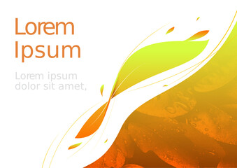 vector presentation folder banner template with organic theme