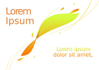 vector presentation folder banner template with organic theme