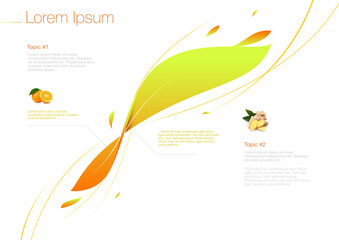 vector presentation folder banner template with organic theme