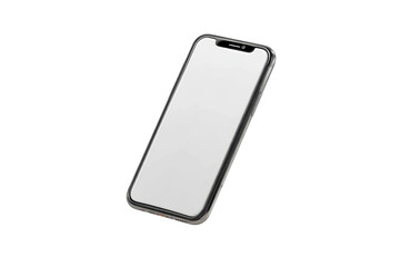 PNG Modern smartphone with blank screen isolated on black background