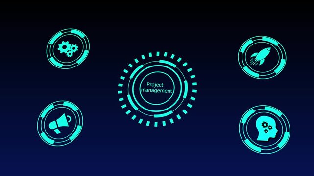 Project management concept. Business, Technology, Internet and network concept.
